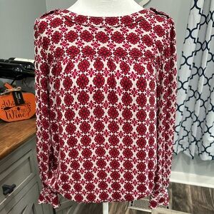 Loft Medallion Long-Sleeve Blouse